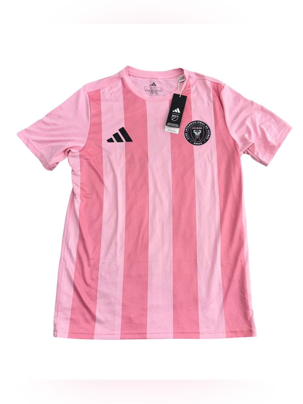 adidas Youth XLarge Messi Pink Miami Int Soccer Jersey #10 Authentic Football